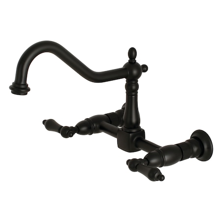 Heritage KS1240AL 2-Handle 8-Inch Wall Mount Kitchen Faucet KS1240AL